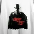thumbnail image 2 of Friday The 13th Black And White Sketchy Art Crew Neck Short Sleeve Women's White T-shirt-2XL, 2 of 3