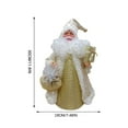 thumbnail image 2 of Christmas Tree Topper, Santa Tree Topper, High-Grade Fabric Christmas Tree Decoration with Traditional Top Hat and Scarf, Easy to Use Christmas Ornament for Home and Office Holiday Decor, 2 of 6