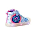 thumbnail image 3 of Athletic Works Tie Dye Hearts Light up High-Top Sneaker (Little Girls & Big Girls), 3 of 6