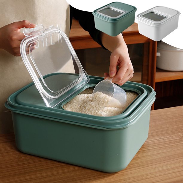 Ganfancp Cubo de Arroz Tarro de Almacenamiento de Harina a Prueba de Humedad a Prueba de Insectos Sellado Caja de Almacenamiento de Arroz para El Hogar Caja de Almacenamiento de Arroz Ofertas de La S