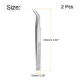 thumbnail image 2 of Unique Bargains Pince à Épiler Pointe Courbée Précision Acier Inoxydable Multifonctionnelle Ton Argent Lot de 2, 2 of 5