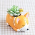 thumbnail image 3 of 1x lindo Animal de dibujos animados  jarrón Corgi perro flor decoración Gloria Maceta suculenta, 3 of 6