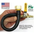 thumbnail image 5 of Winterize Sprinkler System, Outdoor Faucet, RV, Camper, and Travel Trailer: Air Compressor Plug To Garden Hose Faucet Blow Out Adapter (Lead-Free Brass) with Male-to-Male Fitting, 14" Long, 5 of 7