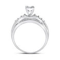 thumbnail image 4 of FB Jewels Sterling Silver Princess Diamond Square Cluster Bridal Wedding Engagement Ring 1/3 Cttw Size 6, 4 of 4