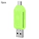 thumbnail image 2 of Lector de tarjetas OTG USB2.0 NikouMX para computadora y teléfono móvil verde, 2 of 8
