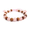 thumbnail image 1 of Pulsera Mala Sándalo con Cuarzo Rosa, 1 of 1