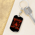 thumbnail image 6 of Not Just A Firefighter Stainless Steel or 18k Gold Premium Swivel Dog Tag Keychain, 6 of 10
