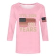 thumbnail image 4 of DHFJKG 3/4 Sleeve Shirts For Women Independence Day 1776-2026 250 Years Anniversary USA T Shirt National Flag Top, 4 of 4