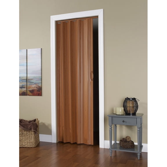 Spectrum Via Vinyl Folding Door fits 36"wide x 96"high Accordion Folding Door Fruitwood