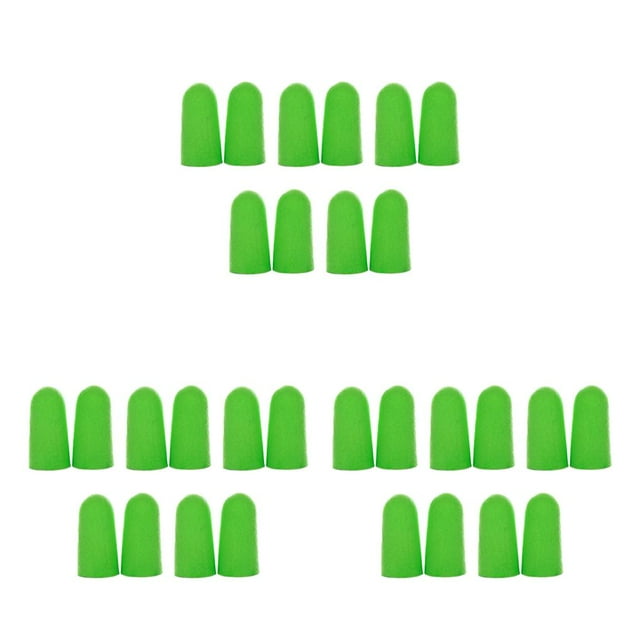 Wisewang Lot de 10 Bouchons d'Oreilles de Voyage Anti-Bruit Réduction de Bruit Insonorisation pour Sieste au Bureau Vert 3ensemble