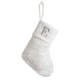 thumbnail image 2 of Media Navideña Personalizada con Letras Bordadas: Calcetín de Chimenea de Seda Blanca Brillante de 23 Cm para Decoración Navideña y Regalos., 2 of 6