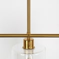 thumbnail image 6 of 3-Light Brass Modern Kitchen Island Light fixtures,Linear Chandelier Pendant Hanging Light with Clear Glass Shade, 6 of 7