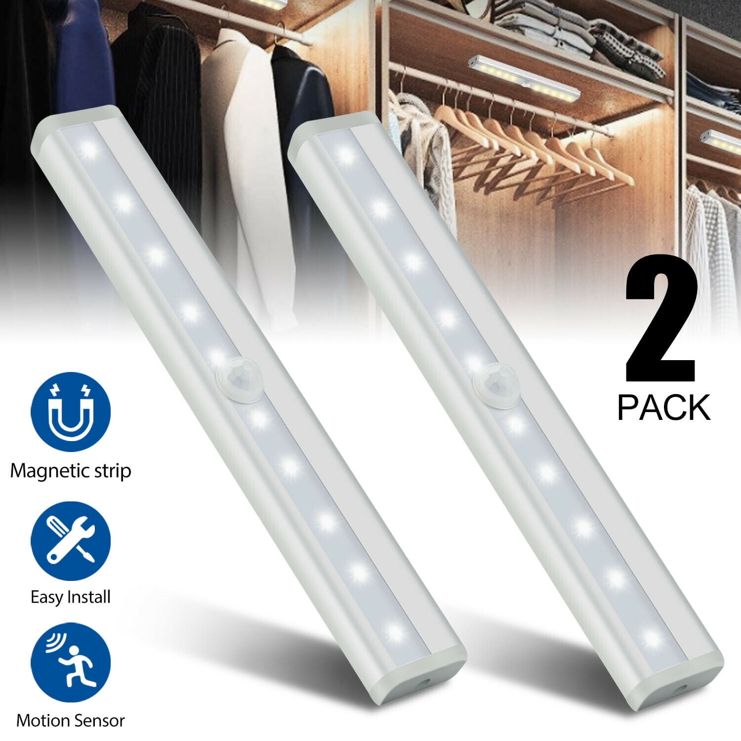 Motion Sensor Closet Lights, Cordless Under Lightening