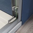 thumbnail image 6 of Sliding Glass Tub Door 56-60 in. W x 57 in. H Semi Frameless Double Bathtub Door Brushed Nickel Finish Certified Thick Tempered Glass 304 Stainless Steel Handles Adjustable Width for Easy Installation, 6 of 8