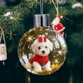 thumbnail image 5 of Christmas Dog Snow Globe Ornament - Cute Puppy Theme Hanging Decor for Christmas Tree, Festive Winter Holiday Decoration, Perfect Gift for Dog Lovers, 3.15in/8cm, A, 5 of 6