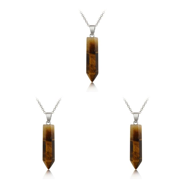 Jumpingount Hexágono columna encanto hacer vacaciones aniversario colgantes colgantes puntiagudos coloridos dijes de cristal llaveros marrón Type1 NO1 Jumpingount CBP377181
