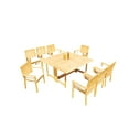 thumbnail image 4 of Grade-A Teak Dining Set: 3 Seater 4 Pc: 36" Round Table And 3 Giva Arm Chairs Outdoor Patio WholesaleTeak #51GV0704, 4 of 6