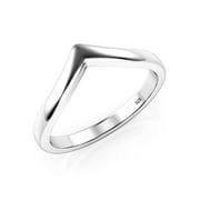 Sz 7 Sterling Silver 925 Chevron Stackable Ring