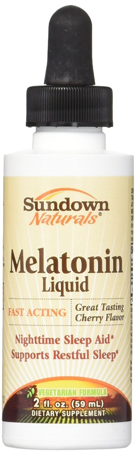 Sundown Melatonin Liquid Cherry Flavor 2 oz Each