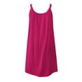 thumbnail image 3 of Robes de Printemps Roses pour Femmes 2024, Robes d'Été en Spandex pour Femmes 2024, Robe d'Été Bohème, Robe Décontractée à Bretelles Col Rond Couleur Unie, 3 of 3