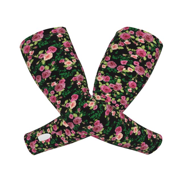 Balery Rose Flowers Mangas Refrescantes para Brazos para Hombre y Mujer – Transpirables y Absorbentes de Humedad para Mujeres, Hombres y Niños