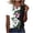Black Shirts for Women, variant on TARIENDY Short Sleeve Shirts for Women Dressy Floral Printed Tunic Shirt Plus Size V Neck Tunic Blouses Business Casual Tops Plus Size Outfits Navy L