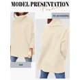 thumbnail image 4 of Xuanfei Women Solid Color Turtle Neck Mid-Length Long Sleeve Side Split Sweater, 4 of 4
