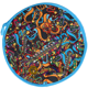 thumbnail image 1 of Tortillero Redondo Serpientes Aztecas Gris, 1 of 4