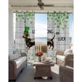 thumbnail image 3 of St. Patrick's Day Blackout Curtains 90 Inch Length 2 Panels Set for Living Room Bedroom, Spring Lucky Dogs Grasses Gray Wood Privacy Window Treatment Thermal Insulated Black Out Drapes 52"x90", 3 of 8