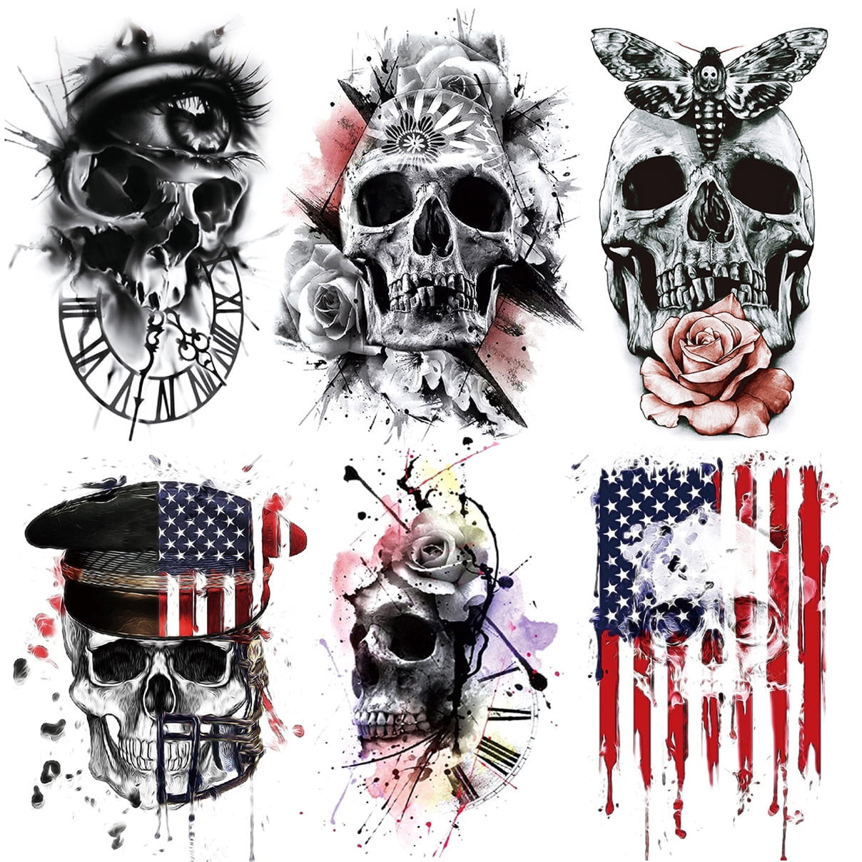 American Traditional Skull Cliparts Stock Vector and Royalty Free American  Traditional Skull Illustrations