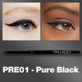 thumbnail image 2 of Palladio Retractable Waterproof Eyeliner, Richly Pigmented Color and Creamy, Slip Twist Up Pencil Eye Liner, Smudge Proof Long Lasting Application, All Day Wear, No Sharpener Required, Pure Black, 2 of 6