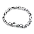 thumbnail image 4 of K-KED Pure S925 Sterling Silver Bracelet Men Women 8mm Square Box Link Chain 8.26inchL, 4 of 7