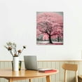 thumbnail image 3 of COMIO  Pink Tree Canvas Wall Art Pink and Grey Room Decor Cherry Blossom Wall Art Modern Art  Ready to Hang Living Room Wall Decor, 3 of 5