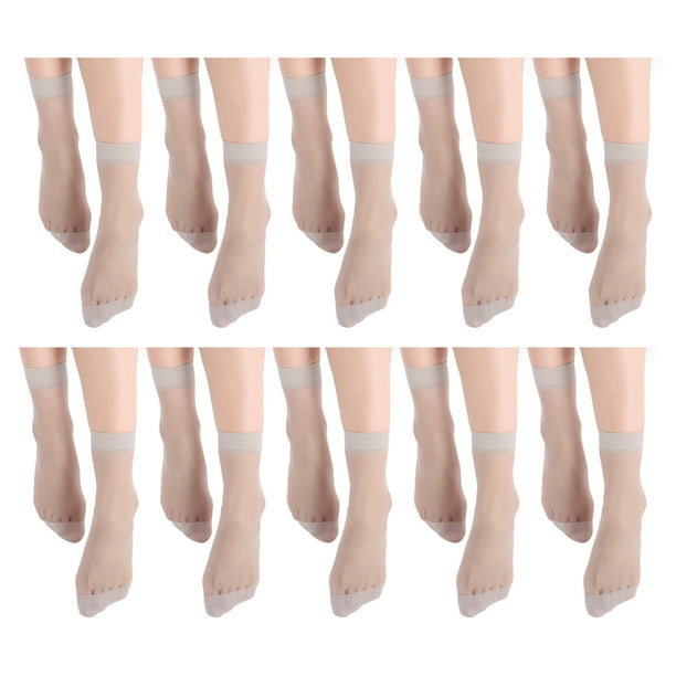 Sonducket 10 pares de calcetines de seda de cristal, ultrafinos, ligeros, no fáciles de romper, resistentes al desgaste, transpirables, calcetines Accesorios de disfraces Gary Sonducket AP009875-02B