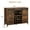 Retro color, variant on Accreate Farmhouse Coffee Bar Cabinet with Storage, 47’’ Wine Bar Cabinet with Sliding Barn Door, Buffet Sideboard Cabinet with 16 Bottle Wine Rack for Dining, Living Room