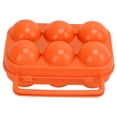 thumbnail image 1 of Caja de almacenamiento de huevos - Caja de huevos portátil de 6 rejillas para uso en exteriores e interiores (naranja), 1 of 10