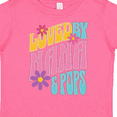 thumbnail image 4 of Inktastic Nana and Pops Love Me Retro Flowered Girls Toddler T-Shirt, 4 of 5