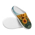 thumbnail image 3 of Haiem Sunlit Sunflower Field Print Women's Fuzzy Memory Foam House Slipper Cozy Home Footwear Non-slip Winter Slippers-40/41, 3 of 7