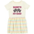 thumbnail image 3 of Inktastic Daddy's Pit Crew Design with Checkered Flags Girls Toddler Dress, 3 of 5