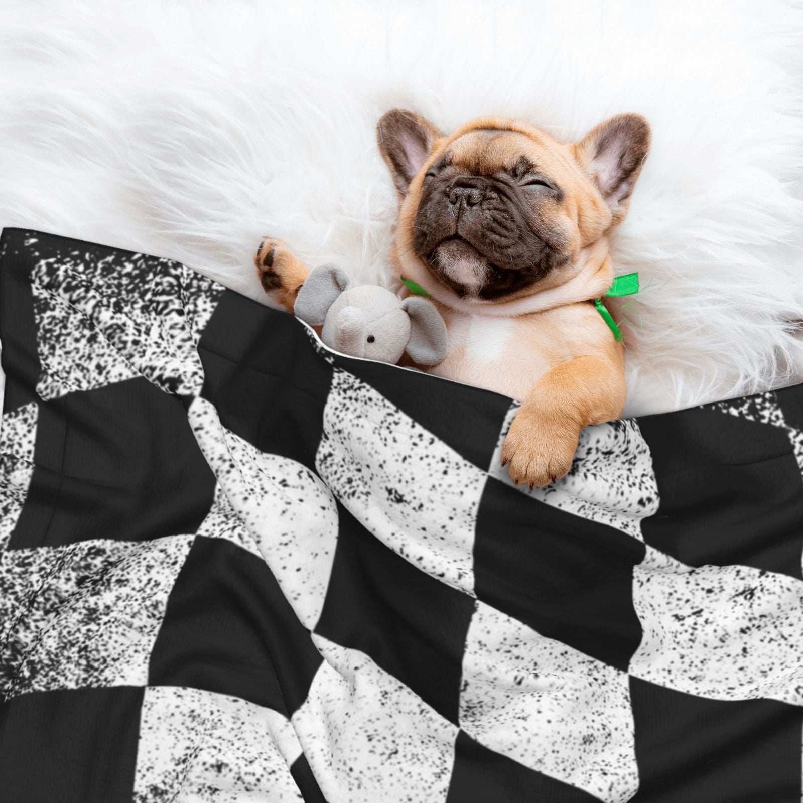 Checkered Flag Dog Blanket Soft Warm Flannel Cat Blanket Great Pet Throw for Cats Puppy Small Medium Large Dog