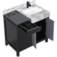 thumbnail image 5 of Lexora Home Zilara 36" Single Marble Top Bathroom Vanity with Black Faucet, 5 of 15
