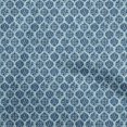 thumbnail image 1 of oneOone Cotton Cambric Blue Fabric Asian Batik Ogee Sewing Material Print Fabric By The Yard 56 Inch Wide, 1 of 4