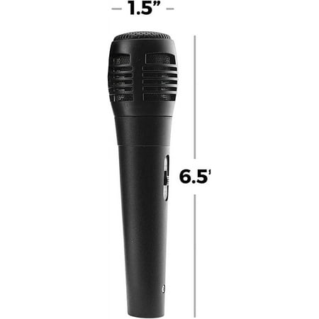 RISEBASS Dynamic Microphone Unidirectional Wired Karaoke Speaker Mic 5 ft. Cord
