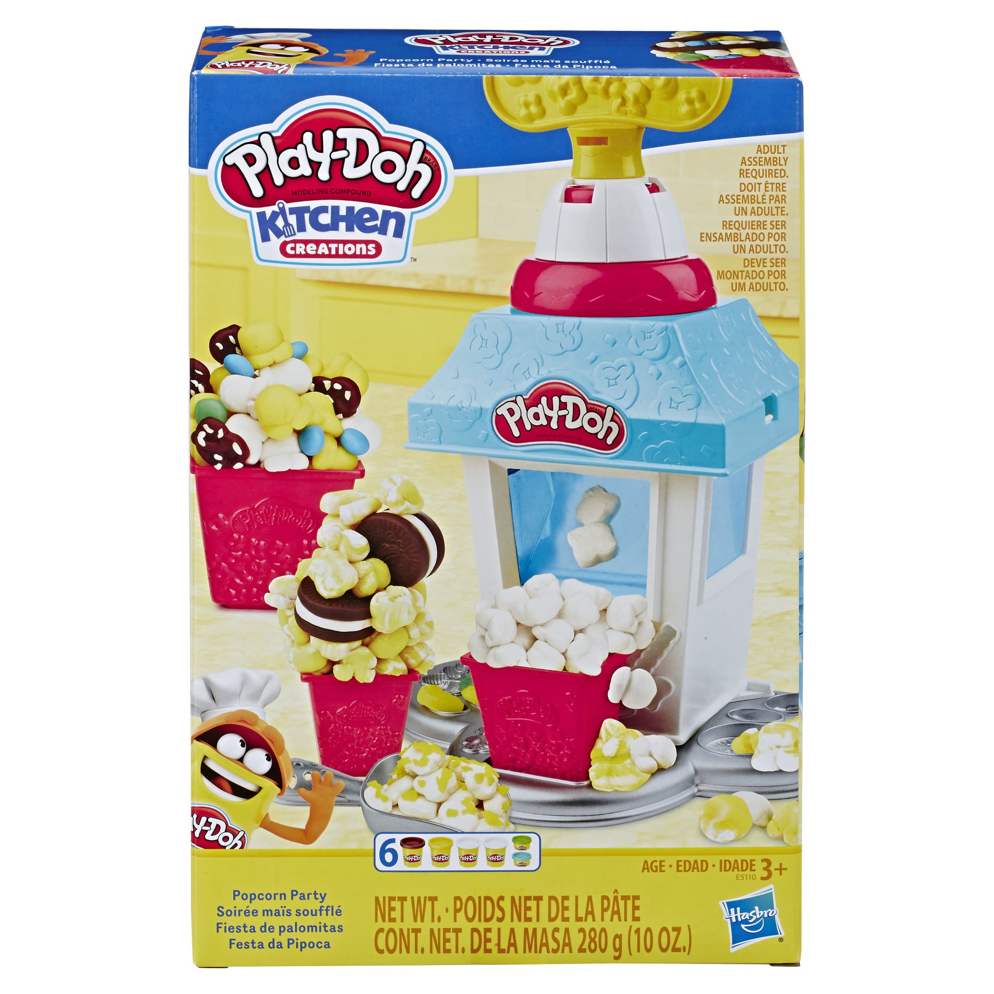 Play-Doh Kitchen Creations Popcorn Party Play Food Set, 6 Cans (10 oz) - image 3 of 15