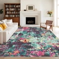 thumbnail image 4 of Assaile Contemporary Rectangle Color 9ft*12ft Area Rug Washable Foldable Grid Printed for Hallway Bathroom Entryway, 4 of 7
