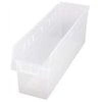 QUANTUM STORAGE SYSTEMS QSB806CL Clear Shelf Bin, 23-5/8"L x 6-5/8"W x 8"H