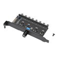 thumbnail image 2 of Leftwei PC Chassis Fan Hub CPU Cooling Hub, Fan Hub 12V 3pin 4pin 1 Knob 8 Channels Stable Precise Fan Speed Controller with Screw for Computer CPU Chassis, 2 of 8