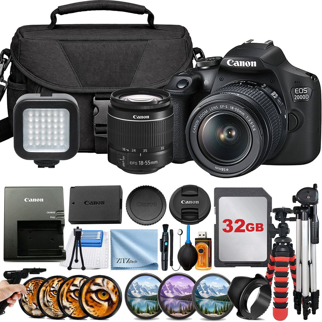 Canon EOS 2000D DSLR Camera Body, 24.1 Megapixels, Full HD Videos
