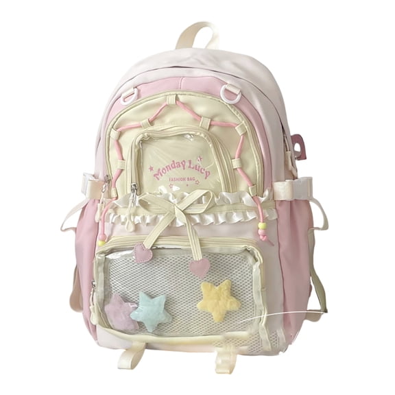 Cutecore Kawaii Ita Backpack with Clear Pockets Y2K Daypack