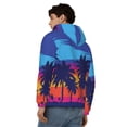 thumbnail image 4 of Kdxio Beach with Palm Trees Print Men Hoodies Casual Hoodies for Men with Zip Pockets Full Zip Long Sleeve Sweatshirt Sports Hooded Jacket-X-Large, 4 of 5